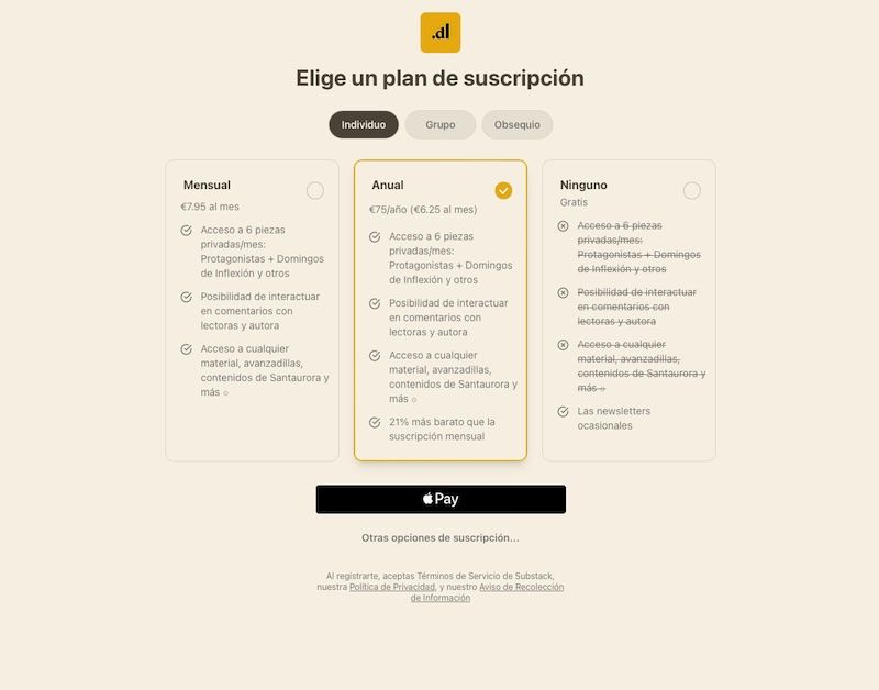 Suscripción anual a .dI