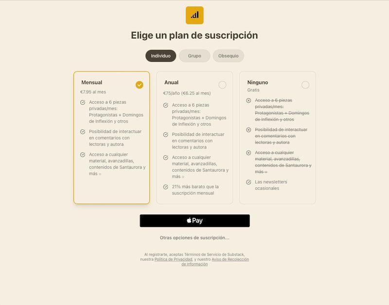 Suscripción mensual a .dI